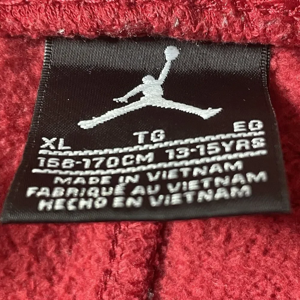 Nike Air Jordan Sweatpants Boy's XL 13/15 Yrs Red With Black Jumpman - Picture 2 of 2